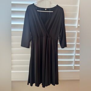 Black Dress V Neck